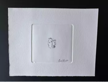 France Artist's proof project Marianne not selected René Quillivic noir without