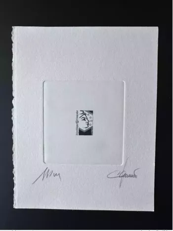 France Epreuve d'artiste projet Marianne Europe non retenu noir sans VF  (I)