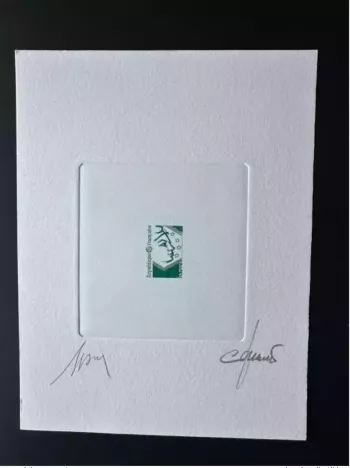 France Artist's proof Marianne Europe project not retained green without VF (I)
