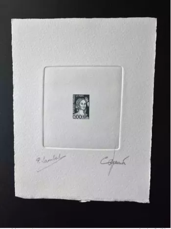 France Epreuve d'artiste projet Marianne Oiseau non retenu Lambert bleu 0,00