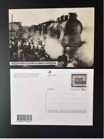 Portugal 2022 Entier Postal Inteiro Comboio a Lagos Train Railways 1922