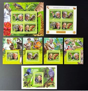 Burundi 2014/2015 Mi. 3526-3529 Bl. 523-526 ND IMPERF Albert Schweitzer