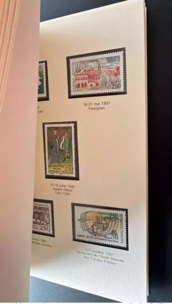 FRANCE 1991 COLLECTION ANNUELLE DU TIMBRE FRANCAIS ANNEE COMPLETE CADEAU LIVRE
