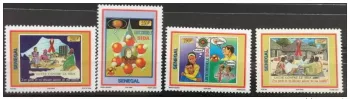 Sénégal 2004/2006 Mi. 2078 - 2081 Lutte contre le Sida VIH 4 val. RARE MNH