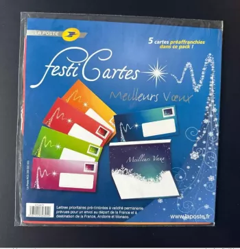 PAP Payé France lot de 5 Edition limitée Festicartes Meilleurs Voeux Entier