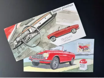 France 2021 souvenir block n°186 YT n° 5390 Philaposte/ Phil @poste Peugeot 204