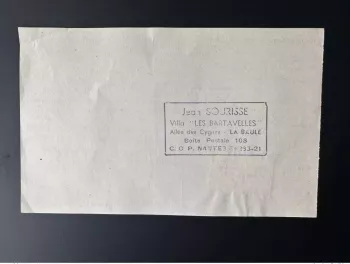 1944 Comité Auteurs éditeurs Musique Carte Membre Paris La Baule Jean Sourisse