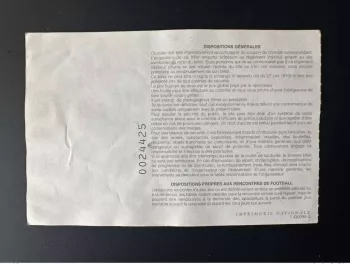 1998 Johnny Hallyday Concert Stade de France ticket Fnac Hologramme 5 Sept Music