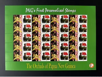 Papua New Guinea PNG 2007 Mi. 1244 Personalized Mao Tsé-Tung Chine Orchids Flag