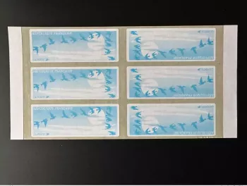 France Lisa - Planche de Guichet Schalterbogen Oiseaux de Jubert Frankreich ATM