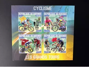 Burundi 2015/2016 Mi.3615-3618 ND IMPERF Radsport Tour France Contador