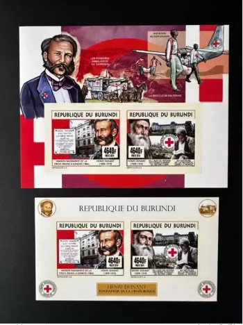 Burundi 2014/2015 Mi. 3538-3539 Bl. 535-536 ND IMPERF Dunant Rotes Kreuz