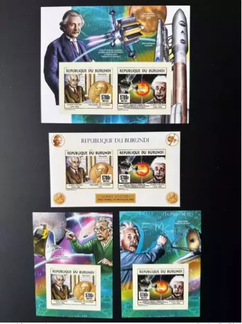 Burundi 2014/2015 Mi. 3540-3541 Bl. 537-540 ND IMPERF Einstein Nobelpreis