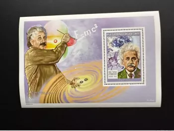 Comores 1999 YT 1120 Bloc de luxe Albert Einstein Satellite Gravity Espace Space