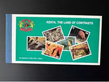 Kenia 1996 Mi. 672-677 Markenheft MH Fauna Das Land der Kontraste