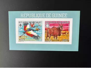 Guinea 1987 Mi. 1198-1199 Klb ND IMPERF Pfadfinder Rotary Vogel Fauna