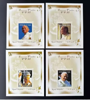Tchad 2001 Mi. Bl. Q 318 A-T 318 A Pape Jean-Paul II Papst Johannes Paul