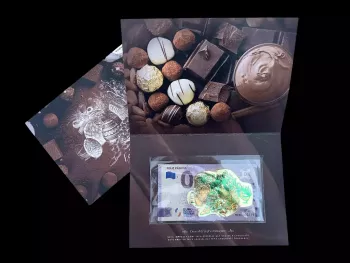 Encart "Feliz Páscoa" Gold (poule) parfum chocolat