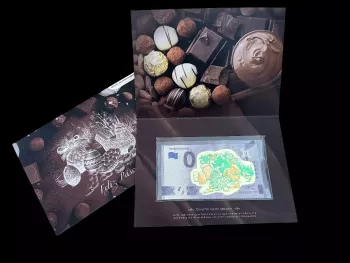 Faltkarte "Feliz Páscoa" Gold (Hase) Duft Schokolade
