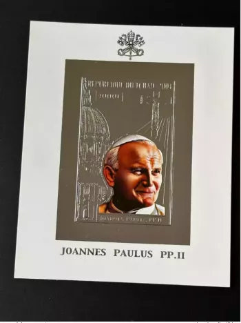 Tchad 2001 Mi. Bl. 319 B ND Imperf Argent Pape Jean-Paul II Papst Johannes Paul