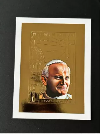 Tchad 2001 Mi. Bl. 320 B ND Imperf Gold or Pape Jean-Paul II Pope John Paul II