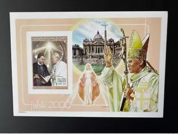 Comores 1999 YT 1123 ND Bloc de luxe Pape Jean Paul II Papst Johannes Pope John