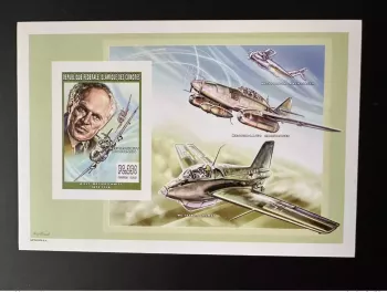 Comoros 1999 YT 1115 IMPERF Luxury Block Willy Messerschmitt Avion Airplane