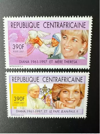 Central African Republic 2007 Mi. 2944 - 2945 Pope John Paul II Papst Diana