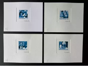 Guiné Bissau 2003 Mi. 2420 - 2437 Epreuve d'Artiste Copernic John Paul II BLUE