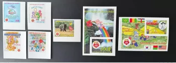 Guinée 1991 Mi. 1359 1363B Bl. 408 409B ND IMPERF Elephant Faune Scoutisme