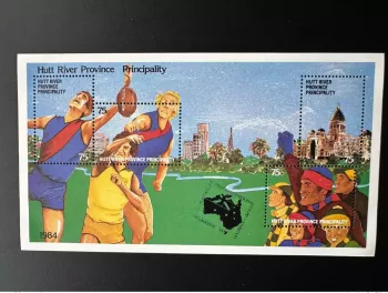 Australia 1984 Hutt River Rugby 1st Stamp Exhibition Melbourne '84