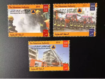 Palestine 2013 Mi. 268 - 271 Internation Day of Civil Defence Pompiers Firemen