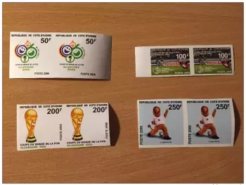 Ivory Coast IMPERF 2006 FIFA World Cup WM Football Germany pair
