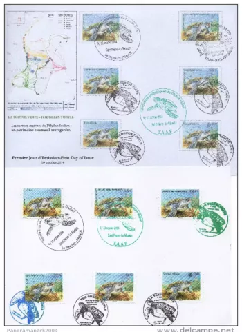 FDC Tortue Verte Green Turtle 2014 Emission Commune Madagascar Seychelles Faune