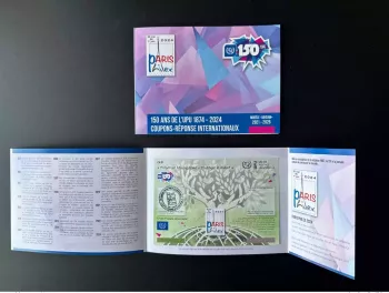 Paris Eiffel Tower Specimen folder Philex 2024 UPU Abidjan Coupon IRC CRI