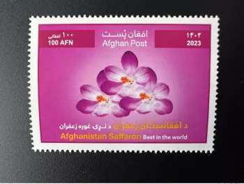 Afghanistan 2023 Mi. ? "Taliban issue" Saffaron (error) Saffron safran fleur