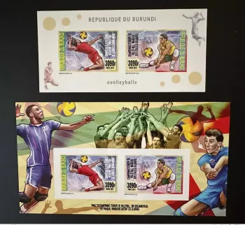 Burundi 2014 / 2015 Mi. 3485 - 3486 Bl. 506 - 507 ND IMPERF Volleyball