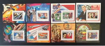 Comores 1990 Mi. Bl. 326 - 333 ND Blocs Rotary Space De Gaulle Pope John Paul