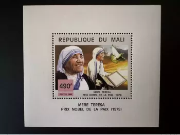 Mali 1999 Mi. Bl. 2247 Luxury Block Mother Mutter Teresa Dove Colombe