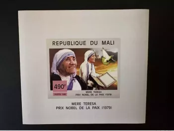 Mali 1999 Mi. Bl.2247 IMPERF Luxury Block Mother Mutter Teresa Dove Colombe