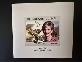 Mali 1999 Mi. Bl. 2248 ND Luxusblock Lady Diana Spencer Taube