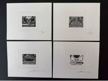 UK 1994 Artist's proof Mi. 1513 - 1516 Channel Tunnel Joint Issue
