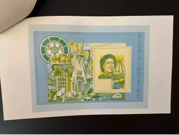 Libye 2001 Mi. Bl. 162 Argent Gaddafi  1st September Revolution PROOF SHEETS