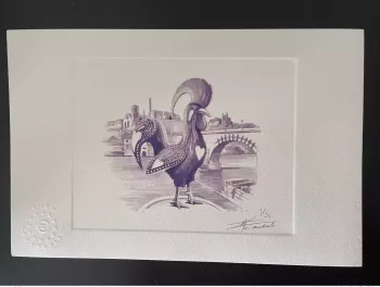 Billet Souvenir Epreuve d'artiste "Galo de Barcelos" numérotée et signée