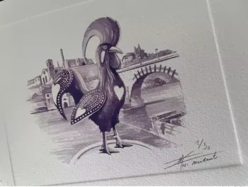 Billet Souvenir Epreuve d'artiste "Galo de Barcelos" numérotée et signée