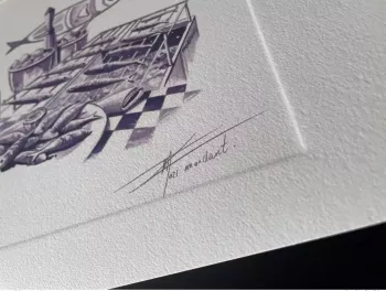 Billet touristique Souvenir Epreuve d'artiste "Sardinhas" numérotée et signée