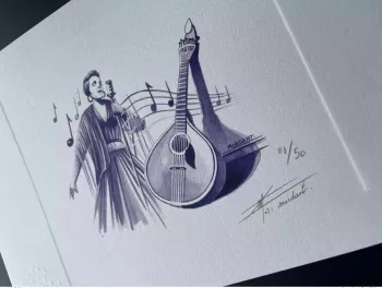 Billet touristique Souvenir Epreuve d'artiste "Fado" numérotée et signée
