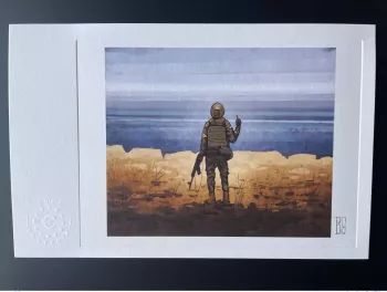 Billet touristique Souvenir Epreuve d'artiste "Boris Groh Russian Warship DONE"