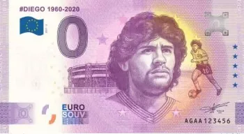 Billet touristique Souvenir 2021 Argentine #Diego 1960-2020 - Anniversary 2020