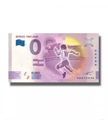 Billet touristique Souvenir 2020 Argentine #Diego 1960-2020
